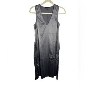 NWOT Universal Standard Sleeveless V-Neck Satin Shift Dress Pocket Size 4XS (XS)